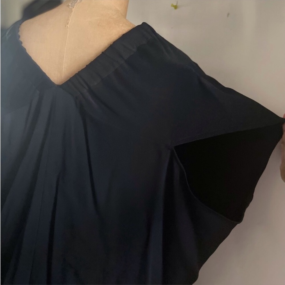 ZERO + MARIA CORNEJO] Signature Black Ruched Neck Tilly Tunic Top - Picture 12 of 15
